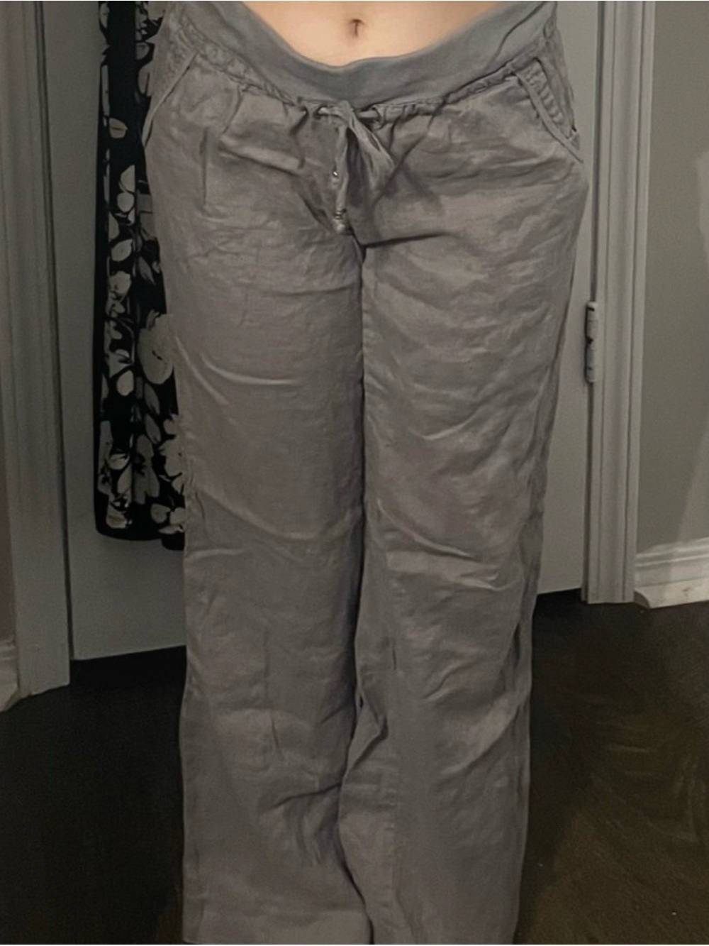 Guess Gray Elastic Waist Lounge Pants
